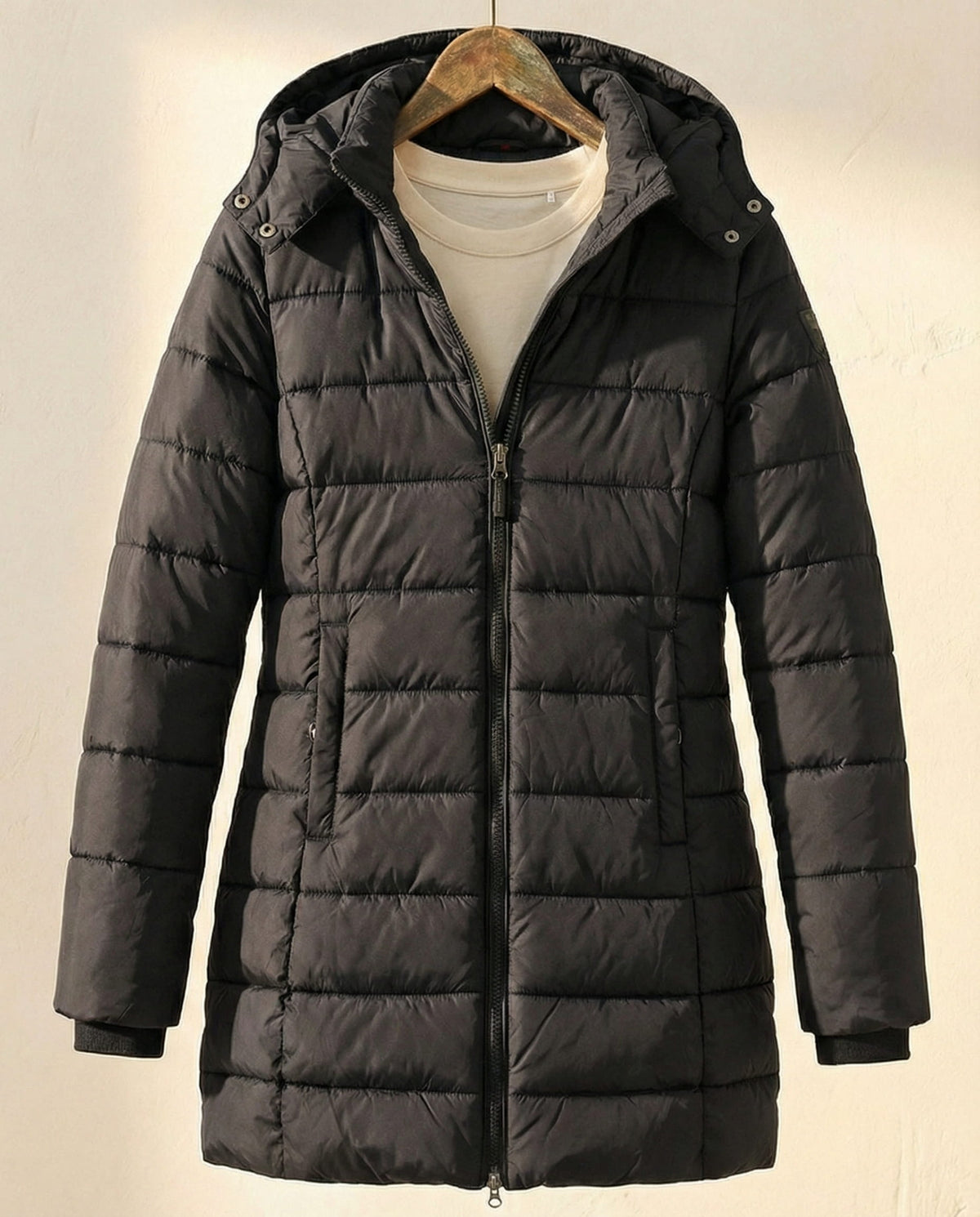 Damen Jacke mit Kapuze und tailliertem Schnitt – in trendigem Gelb - 6 - Trendlinie