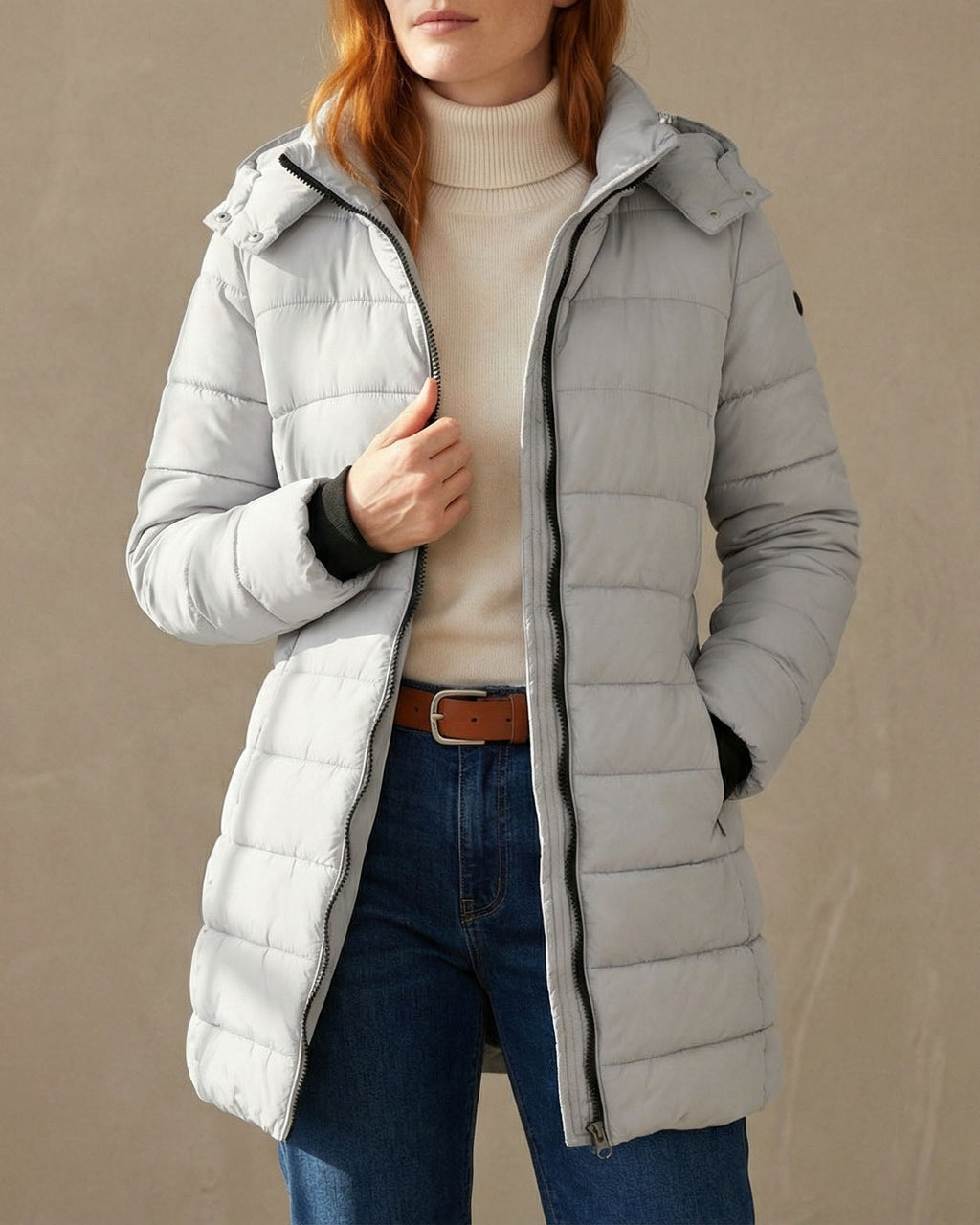 Damen Jacke mit Kapuze und tailliertem Schnitt – in trendigem Gelb - 9 - Trendlinie