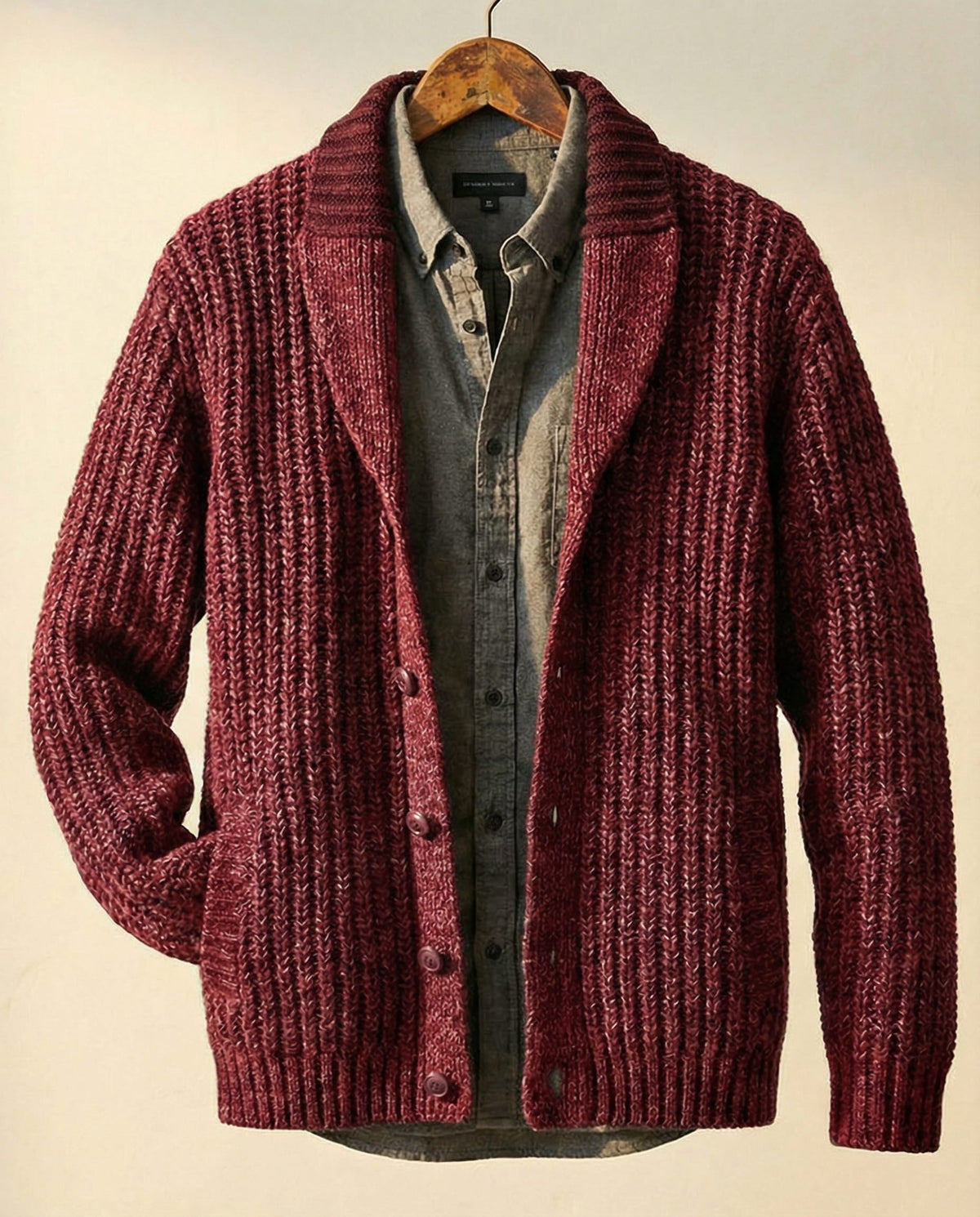 Damen Cardigan mit Schalkragen und strukturiertem Design - 1 - Trendlinie