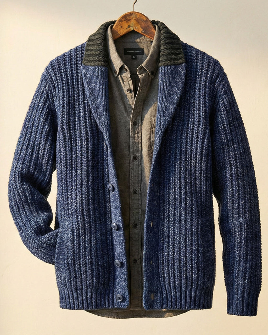 Damen Cardigan mit Schalkragen und strukturiertem Design - 2 - Trendlinie