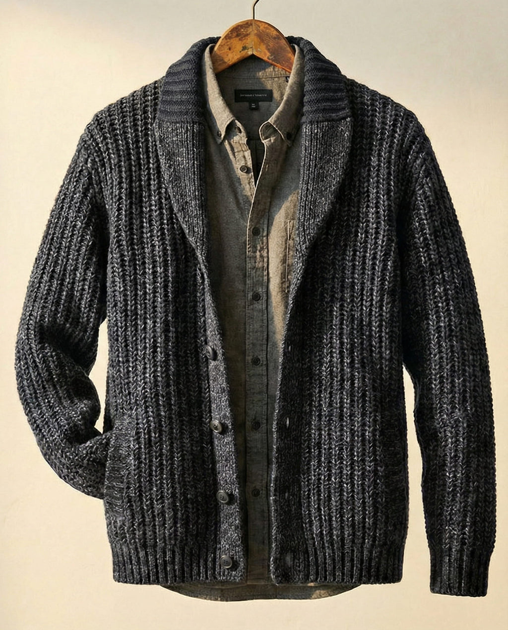 Damen Cardigan mit Schalkragen und strukturiertem Design - 3 - Trendlinie