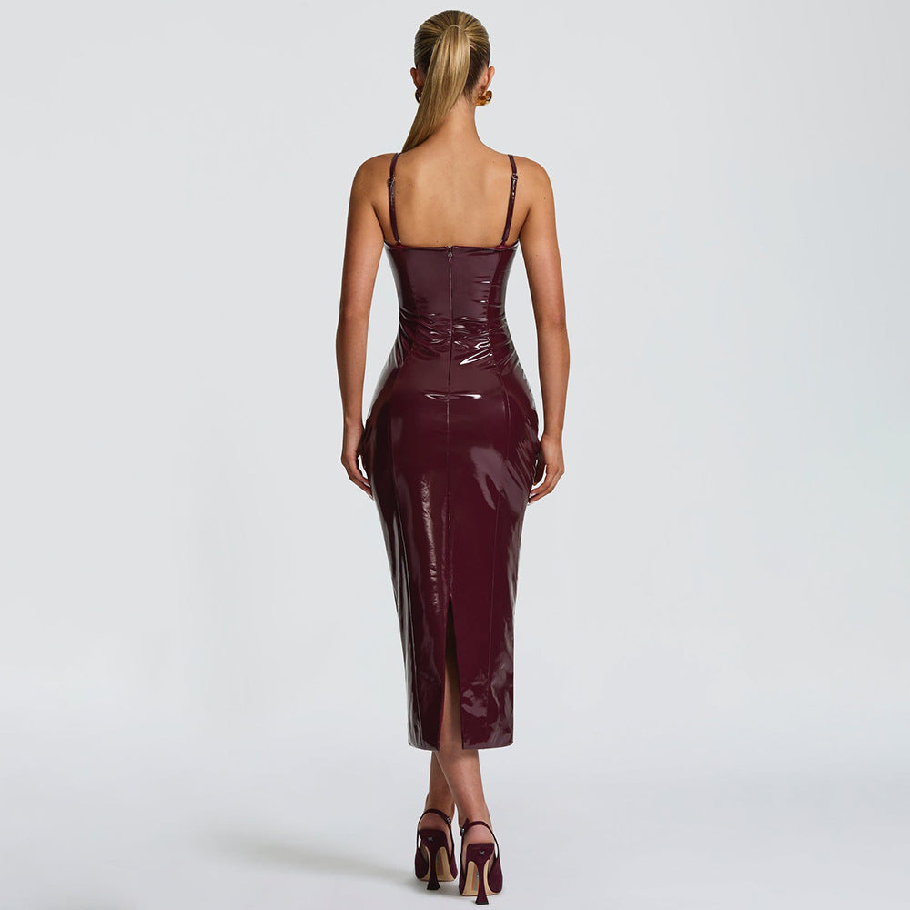 Abendkleid Damen mit herzförmigem Ausschnitt und figurbetonter Silhouette - 5 - Trendlinie