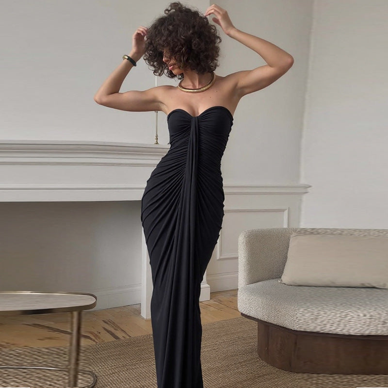 Abendkleid Damen mit herzförmigem Ausschnitt und eleganter Raffung - 4 - Trendlinie