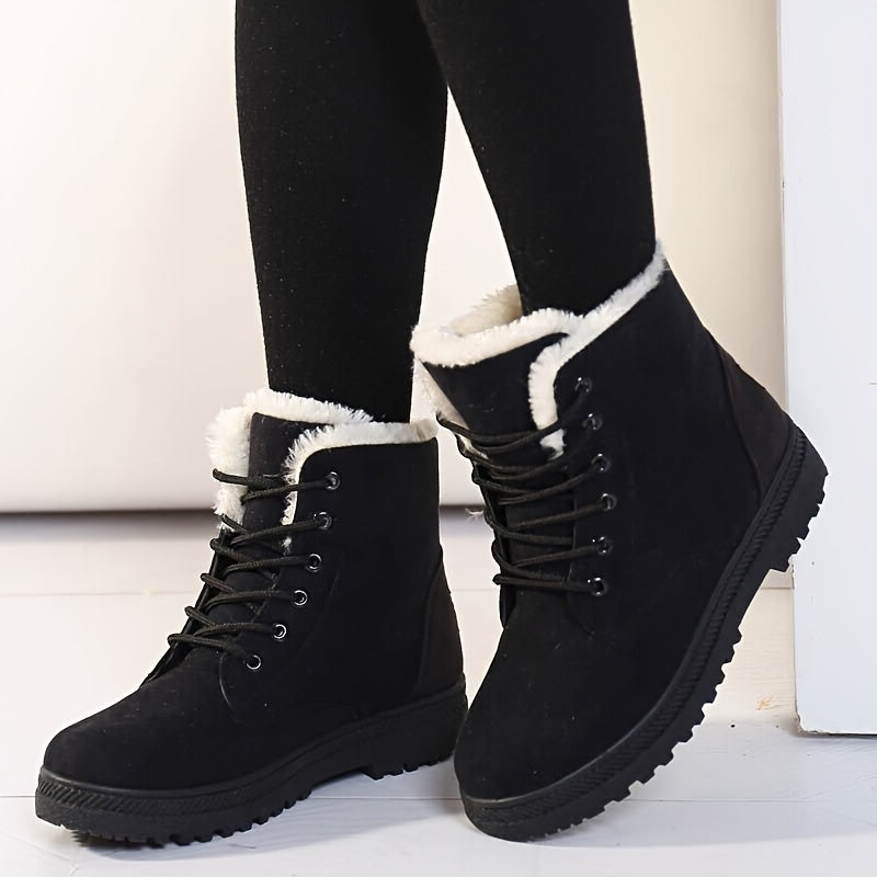 Damen Stiefeletten mit gefüttertem Innenleben und stylischer Schnürung - 1 - Trendlinie