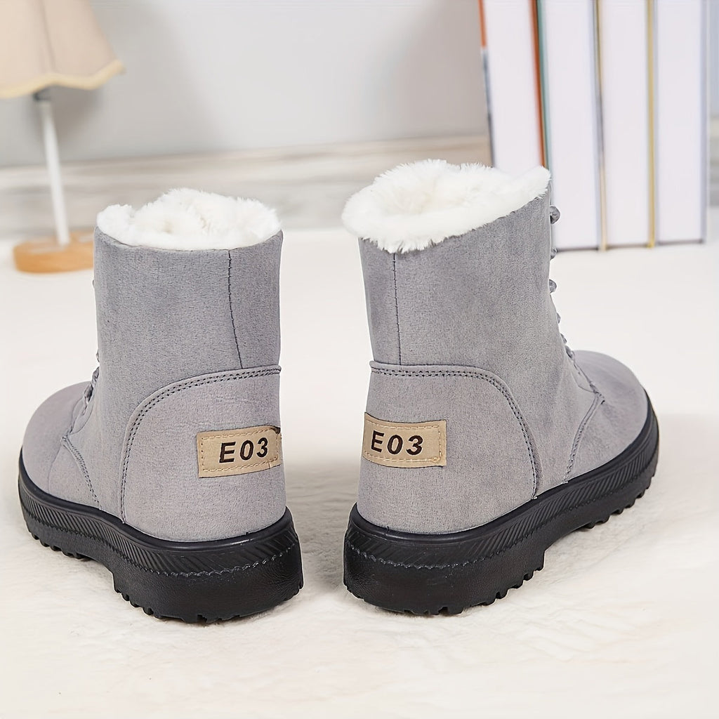 Damen Stiefeletten mit gefüttertem Innenleben und stylischer Schnürung - 9 - Trendlinie