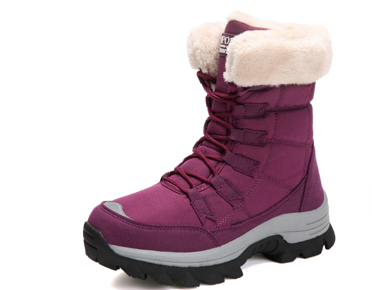 Damen Winterstiefel mit Schnürung und warmem Innenfutter - 4 - Trendlinie