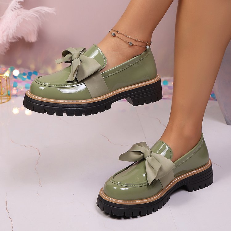 Damen Loafers mit Chunky-Sohle und stilvollem Schleifen-Detail - 3 - Trendlinie