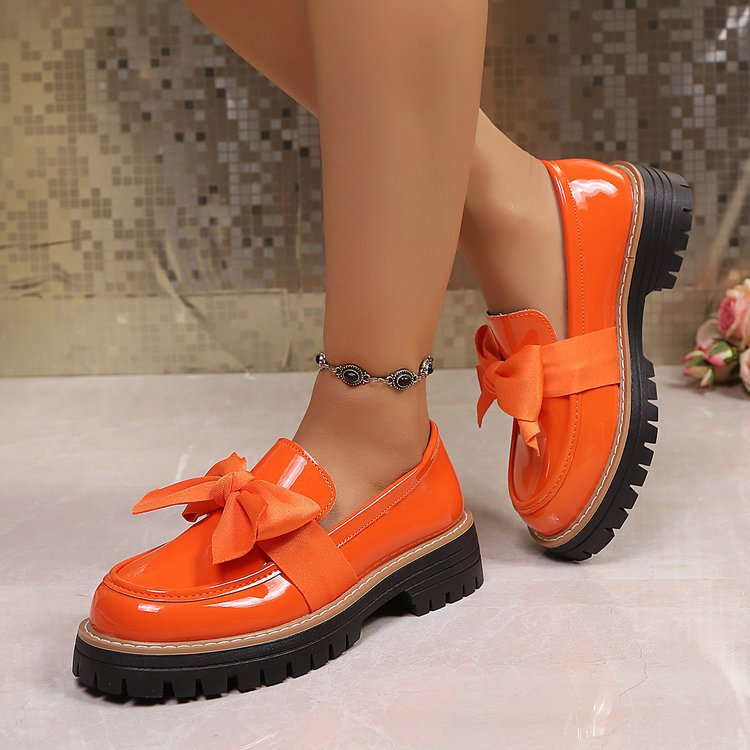 Damen Loafers mit Chunky-Sohle und stilvollem Schleifen-Detail - 6 - Trendlinie