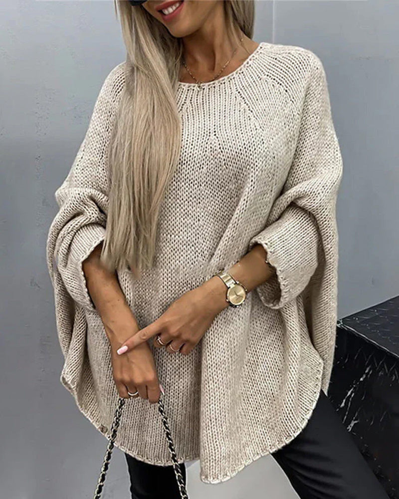 Damenpullover mit lässigem Schnitt und Rundhalsausschnitt - 3 - Trendlinie