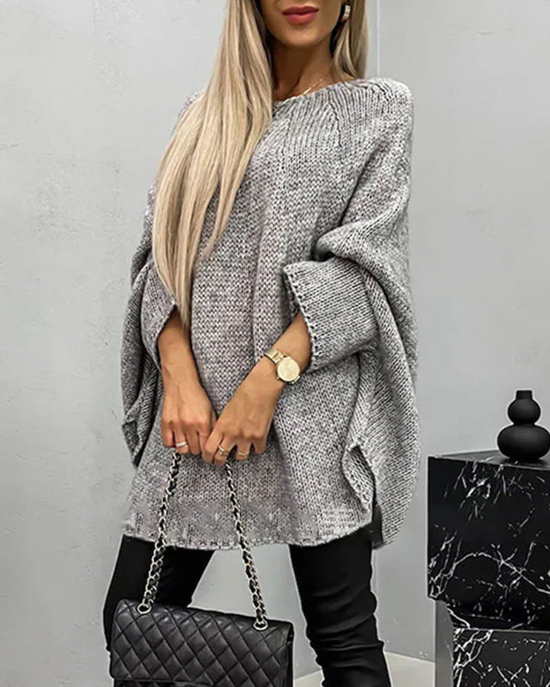 Damenpullover mit lässigem Schnitt und Rundhalsausschnitt - 5 - Trendlinie