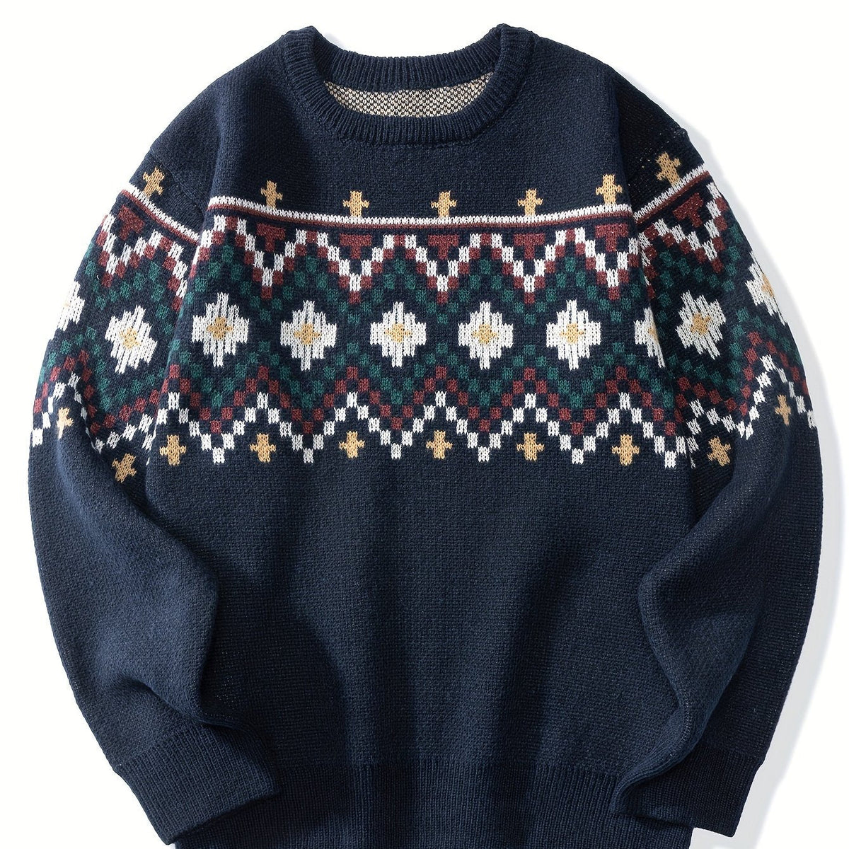 Damenpullover mit zeitlosem Muster und lässigem Schnitt - 1 - Trendlinie
