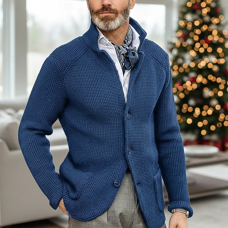Cardigan Damen mit elegantem Stehkragen und klassischer Knopfleiste - 1 - Trendlinie