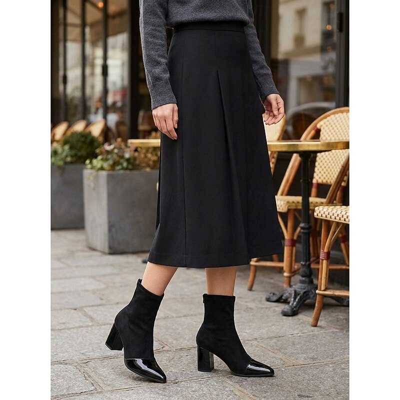 Stiefeletten Damen mit Blockabsatz und spitzem Schuhkopf - 2 - Trendlinie
