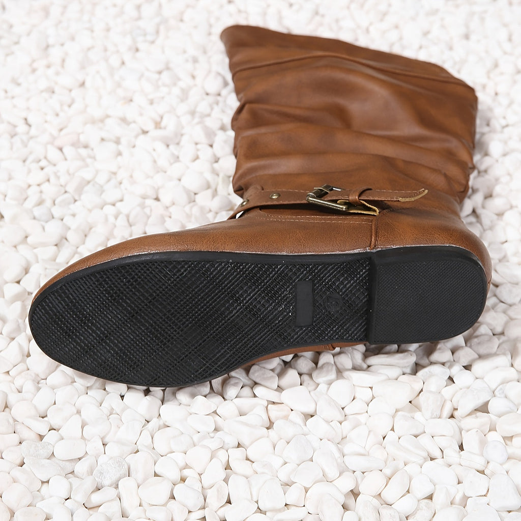 Wickelstiefel Damen mit Schnalle und praktischem Schlupfdesign - 6 - Trendlinie