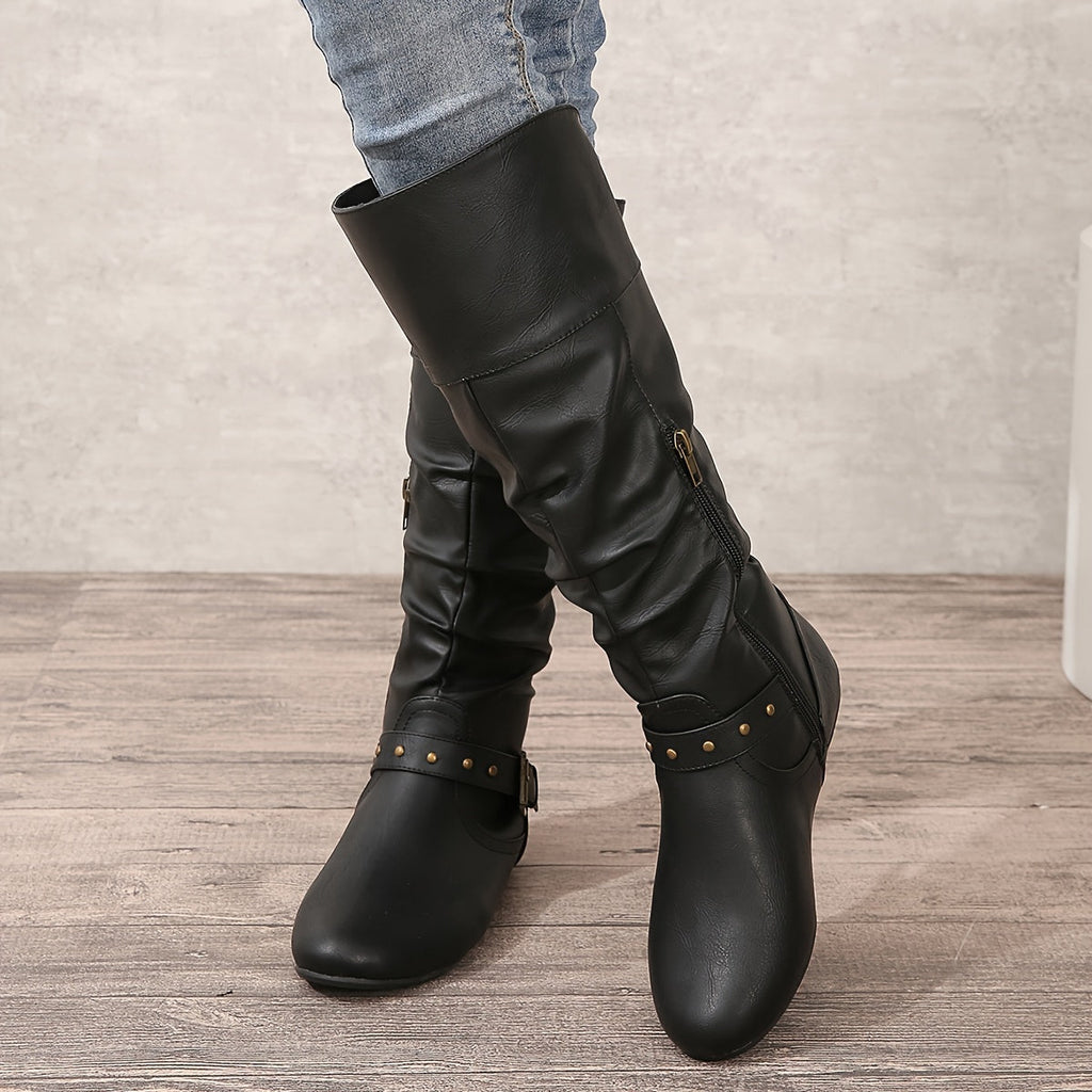 Wickelstiefel Damen mit Schnalle und praktischem Schlupfdesign - 9 - Trendlinie