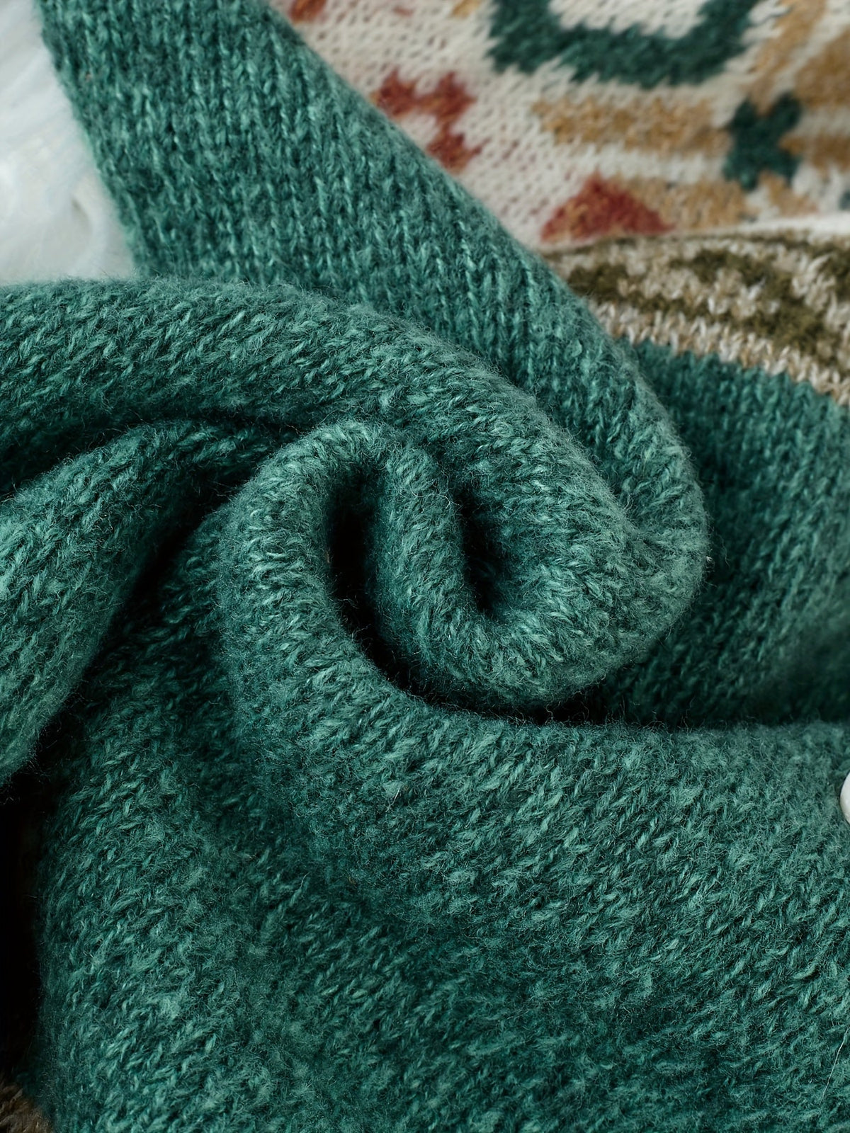 Damen Cardigan mit buntem Muster und Knopfdetails - 9 - Trendlinie