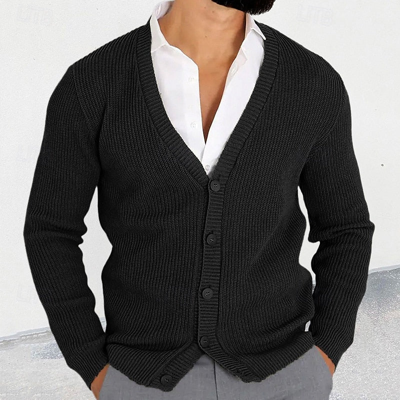 Cardigan Damen mit V-Ausschnitt und Knopfverschluss - 1 - Trendlinie