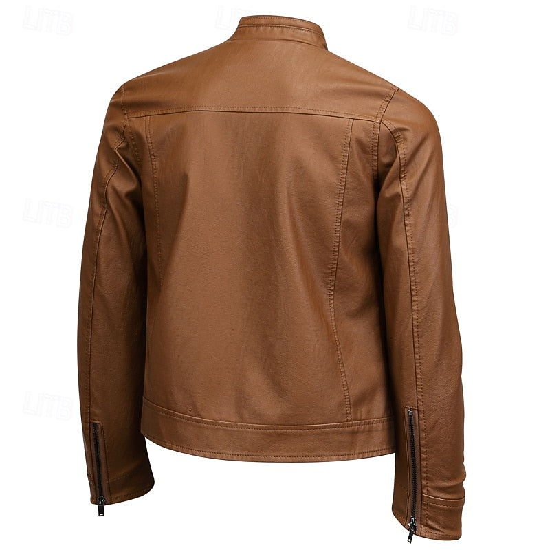 Bikerjacke Damen mit modernem Stehkragen und funktionalen Reißverschlusstaschen - 3 - Trendlinie