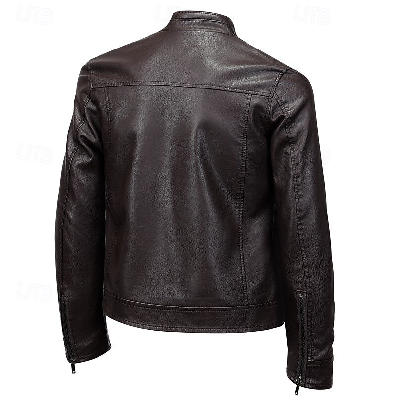 Bikerjacke Damen mit modernem Stehkragen und funktionalen Reißverschlusstaschen - 5 - Trendlinie
