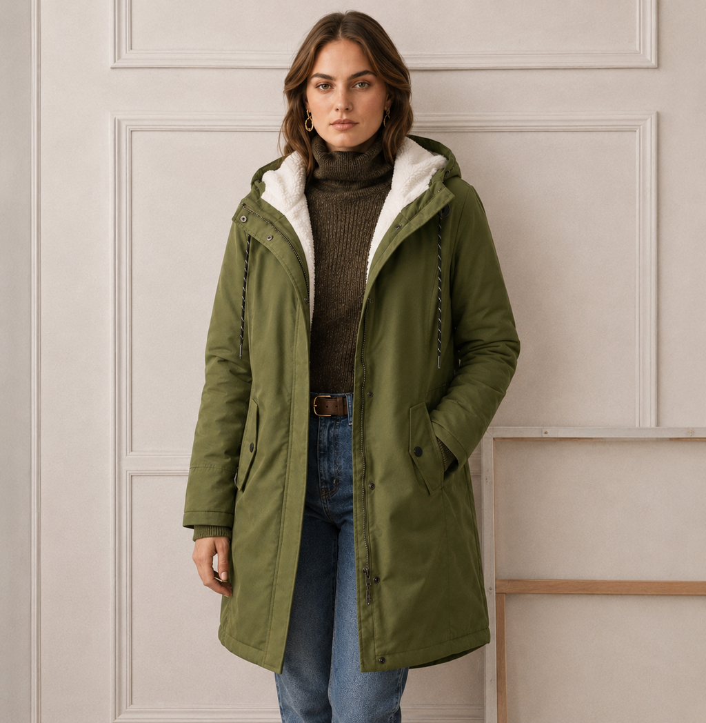 Damen Winterjacke mit Kapuze und praktischen Taschen - 6 - Trendlinie