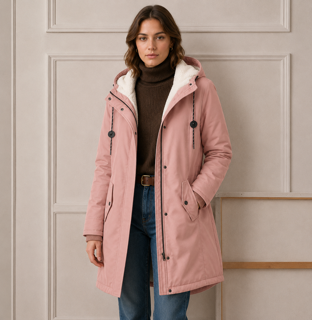 Damen Winterjacke mit Kapuze und praktischen Taschen - 7 - Trendlinie