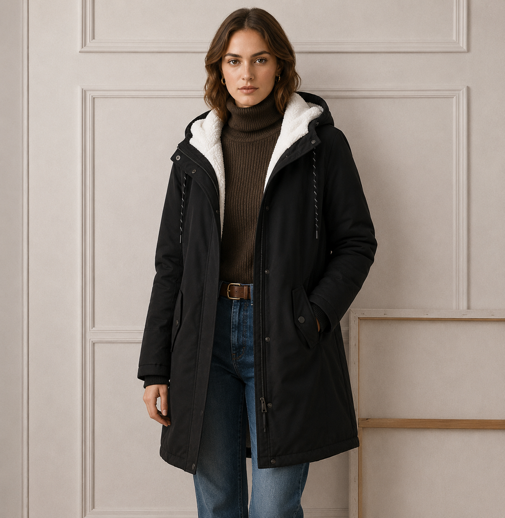 Damen Winterjacke mit Kapuze und praktischen Taschen - 9 - Trendlinie