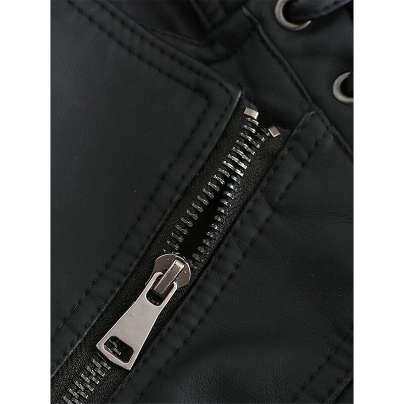 Damen Bikerjacke tailliert mit dekorativen Nähten - 6 - Trendlinie