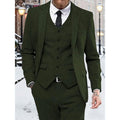 Herrenanzug mit Weste und Blazer in elegantem Grün - 1 - Trendlinie