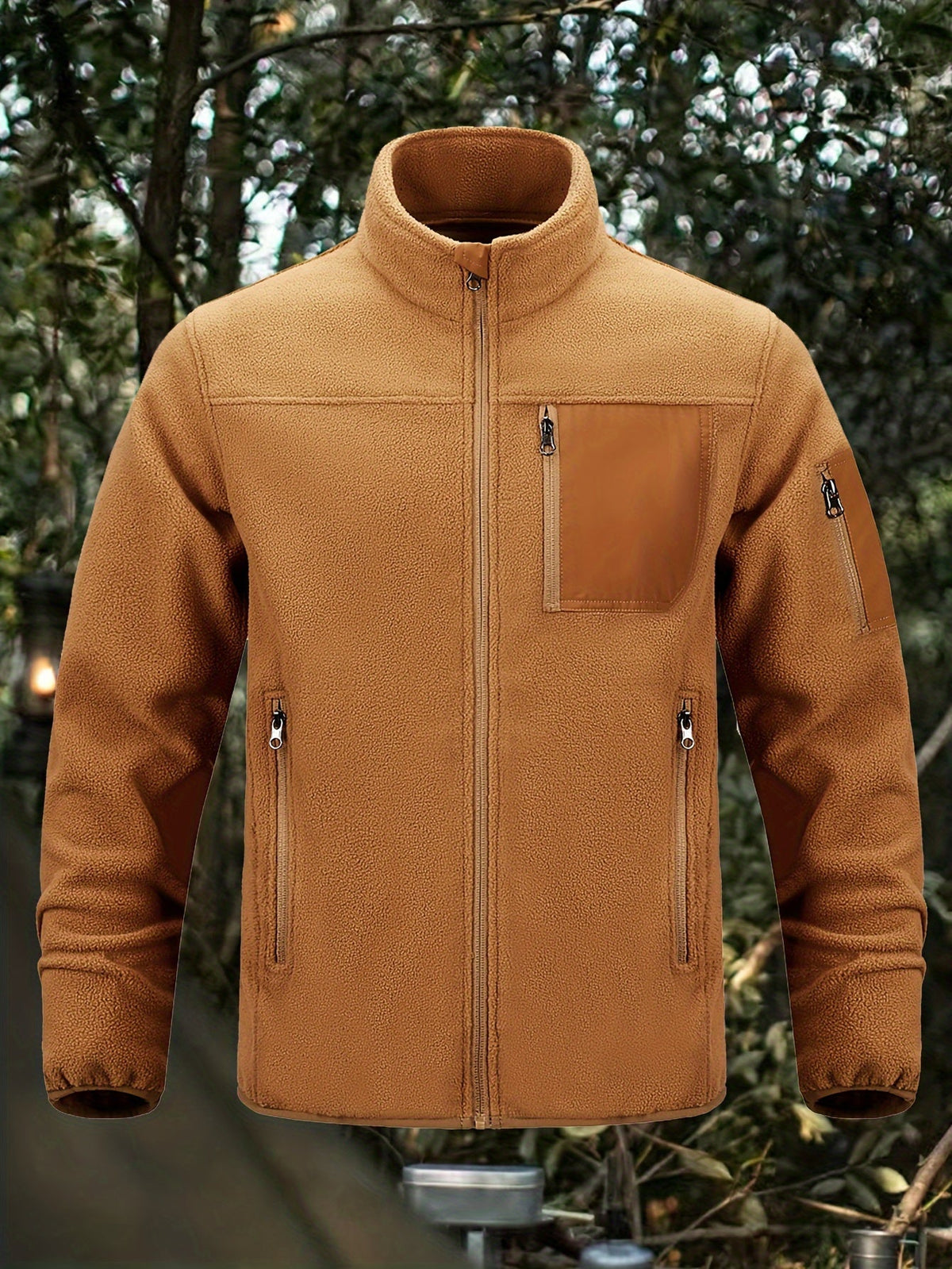 Fleecejacke Herren mit Stehkragen und praktischen Taschen - 2 - Trendlinie