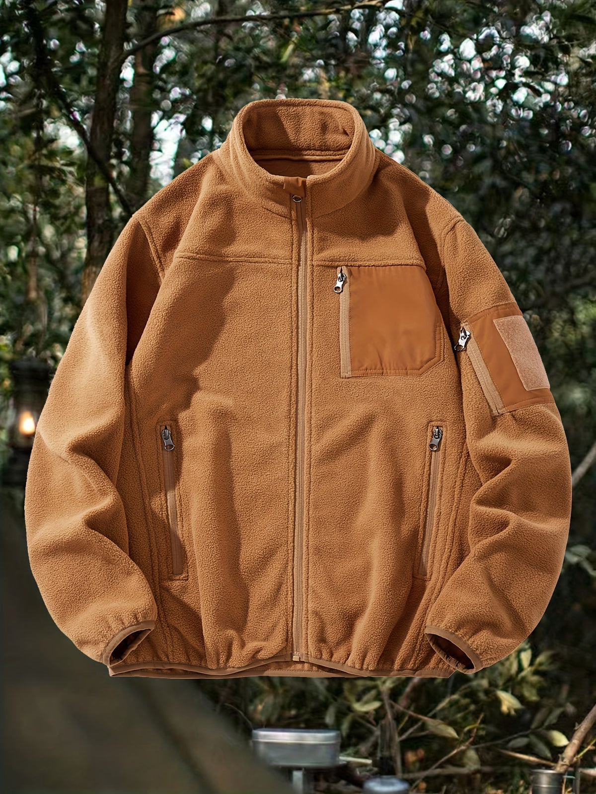 Fleecejacke Herren mit Stehkragen und praktischen Taschen - 4 - Trendlinie