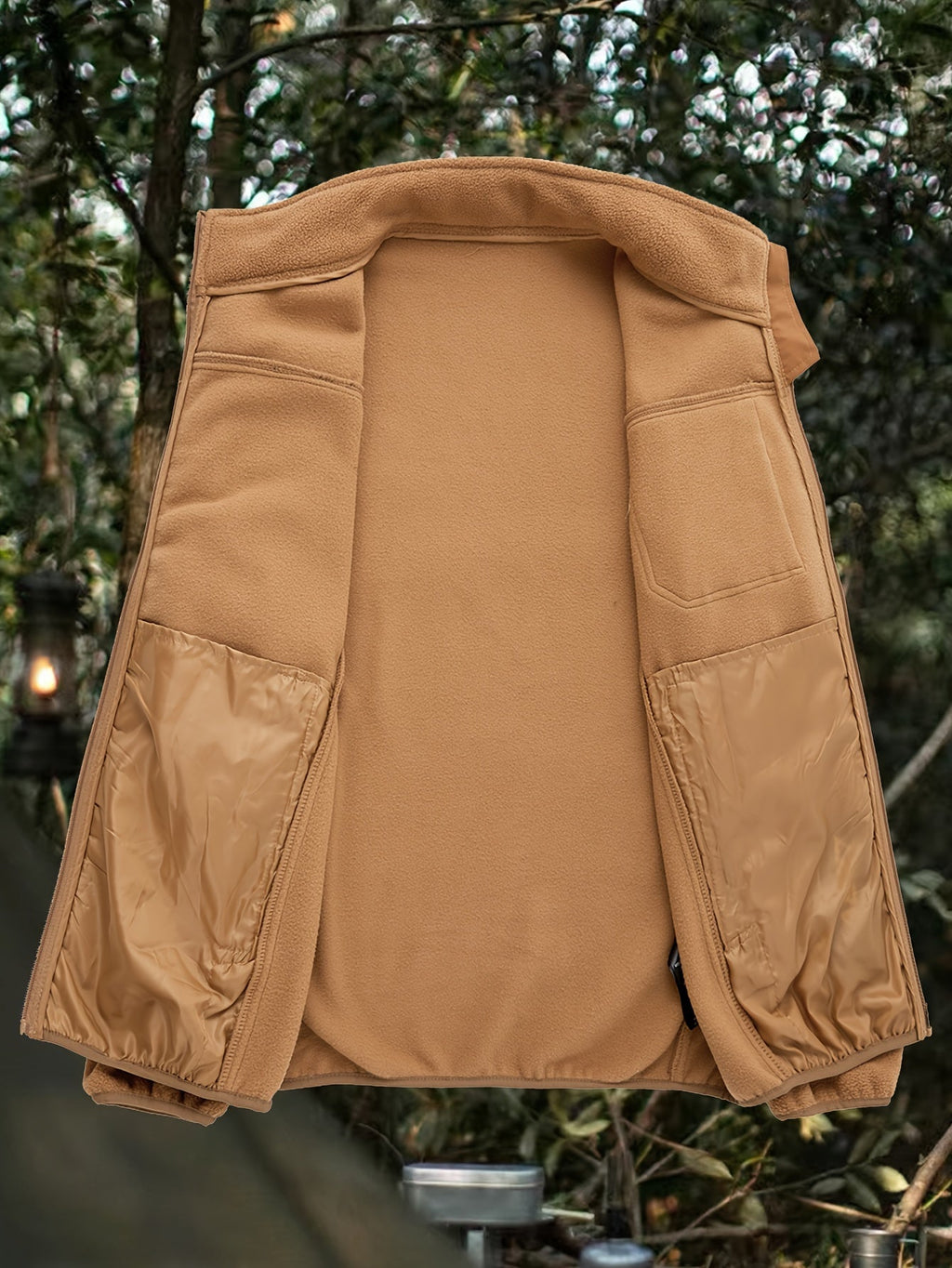 Fleecejacke Herren mit Stehkragen und praktischen Taschen - 6 - Trendlinie