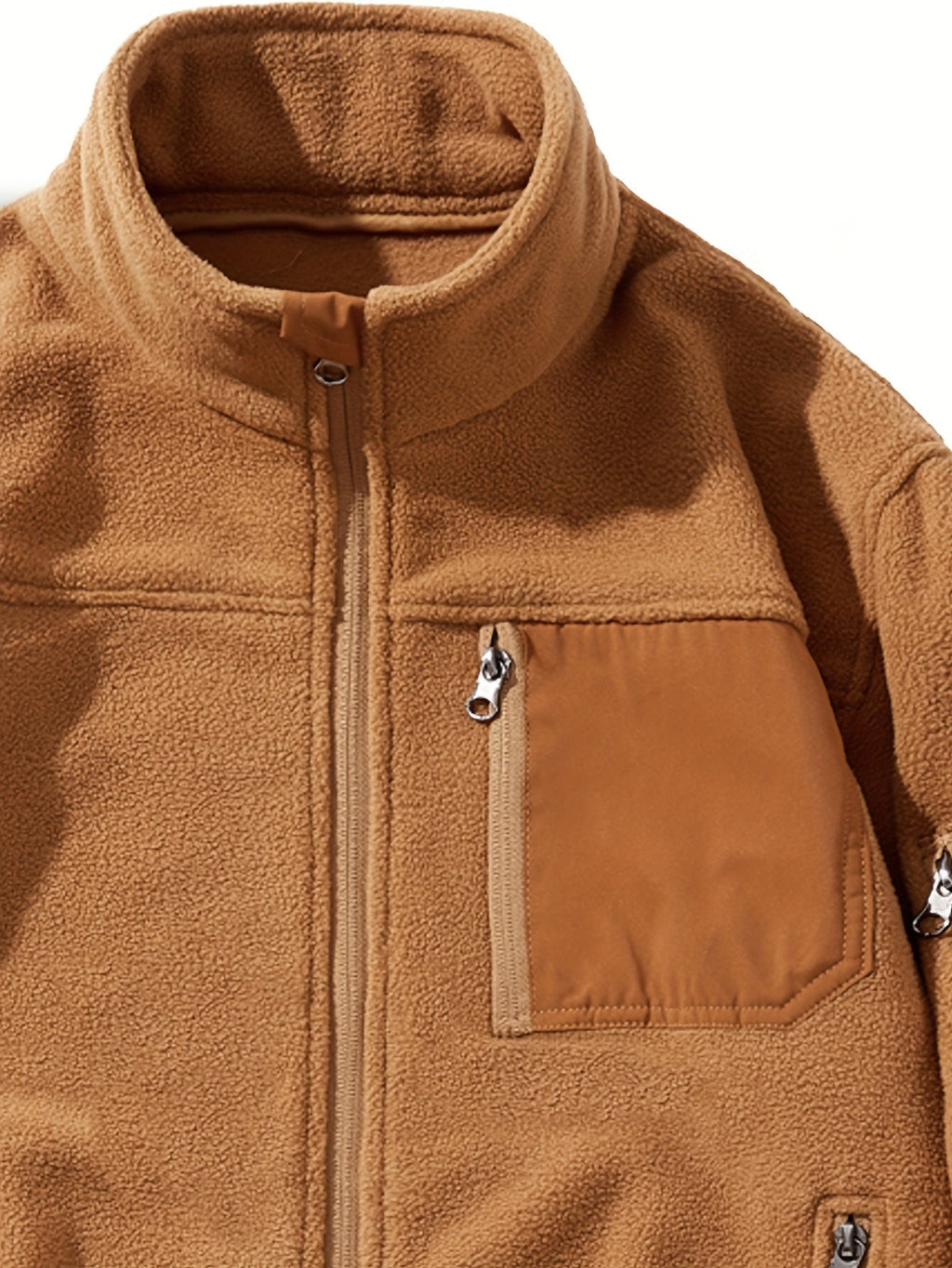 Fleecejacke Herren mit Stehkragen und praktischen Taschen - 7 - Trendlinie