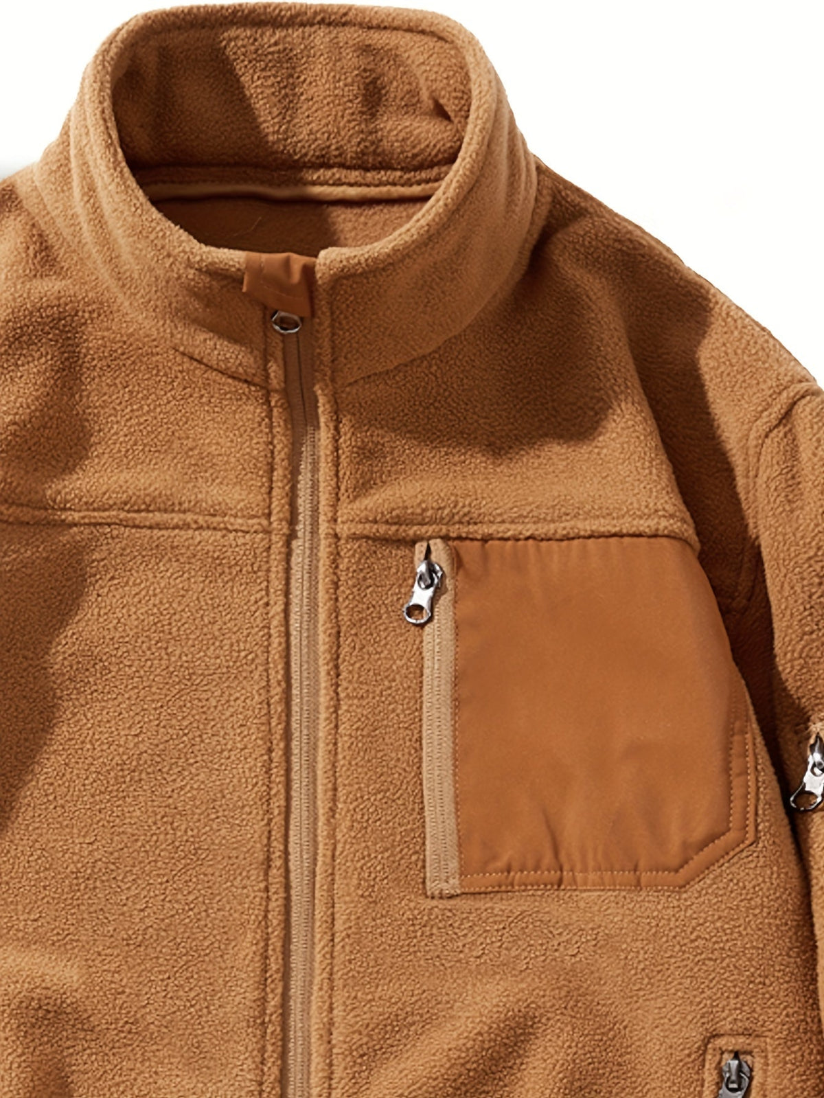 Fleecejacke Herren mit Stehkragen und praktischen Taschen - 7 - Trendlinie