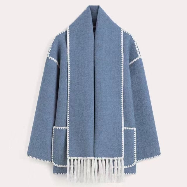 Damen Jacke mit Stehkragen und modischen Fransen - 7 - Trendlinie