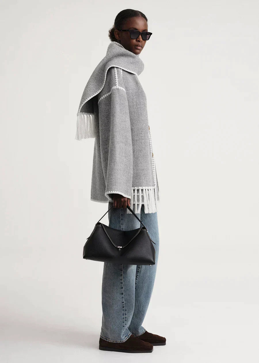 Damen Jacke mit Stehkragen und modischen Fransen - 17 - Trendlinie