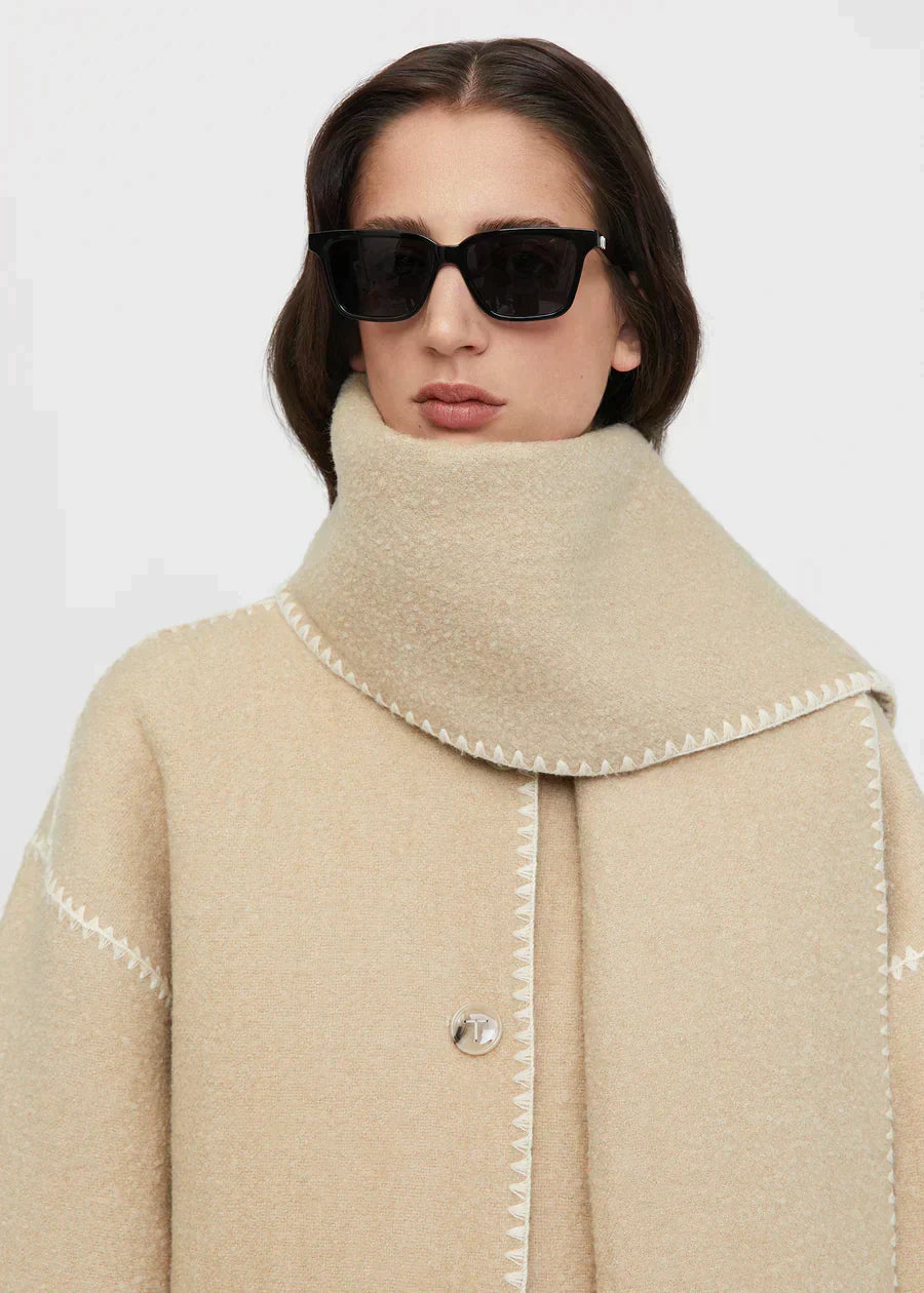 Damen Jacke mit Stehkragen und modischen Fransen - 21 - Trendlinie