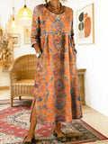 Maxikleid Damen mit floralem Muster und seitlichen Schlitzen - 1 - Trendlinie