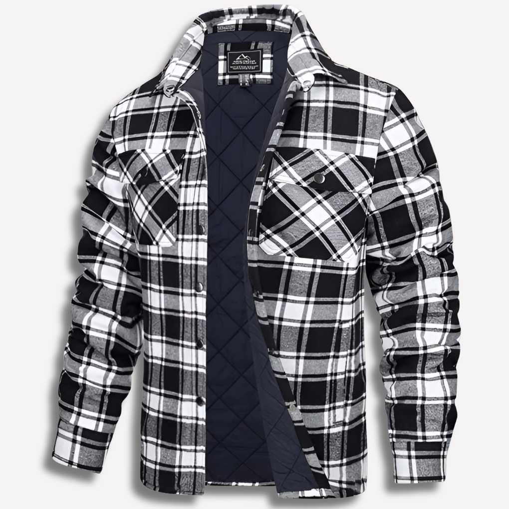 Karierte Damenbluse mit Brusttaschen und Button-Down-Kragen - 2 - Trendlinie