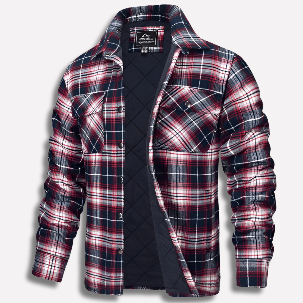 Karierte Damenbluse mit Brusttaschen und Button-Down-Kragen - 5 - Trendlinie