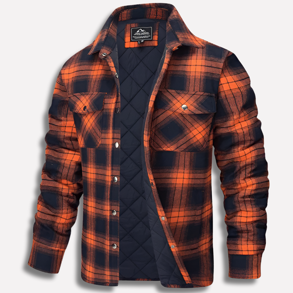Karierte Damenbluse mit Brusttaschen und Button-Down-Kragen - 7 - Trendlinie
