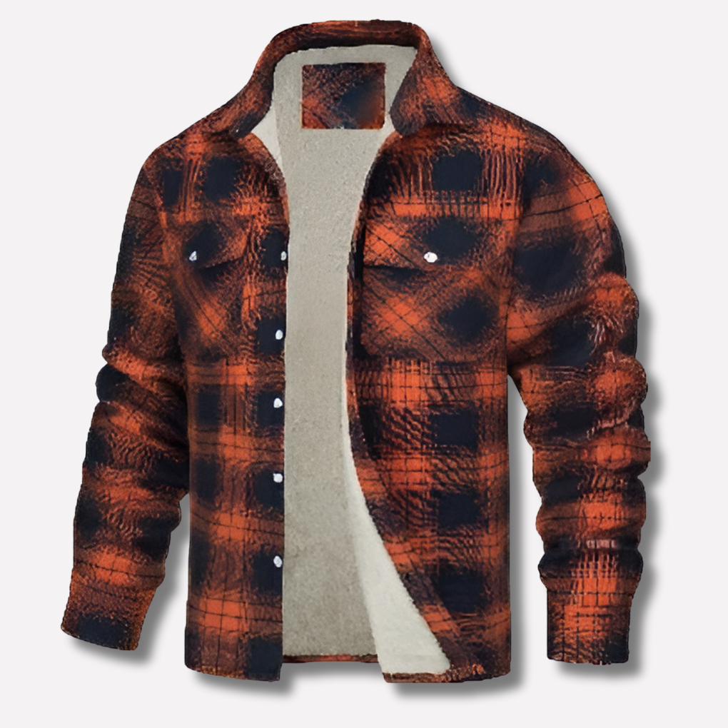 Karierte Damenbluse mit Brusttaschen und Button-Down-Kragen - 8 - Trendlinie