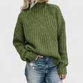 Pullover Damen mit Stehkragen und klassischem Zopfmuster - 1 - Trendlinie
