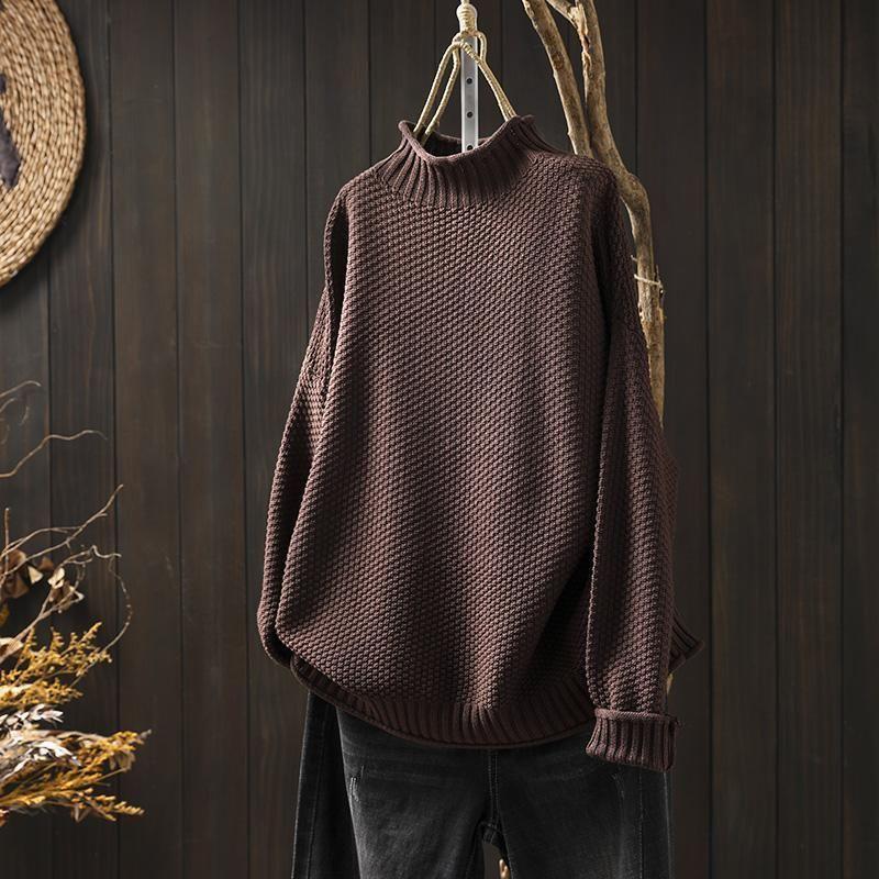 Damen Pullover mit Stehkragen und lässigem Schnitt - 1 - Trendlinie