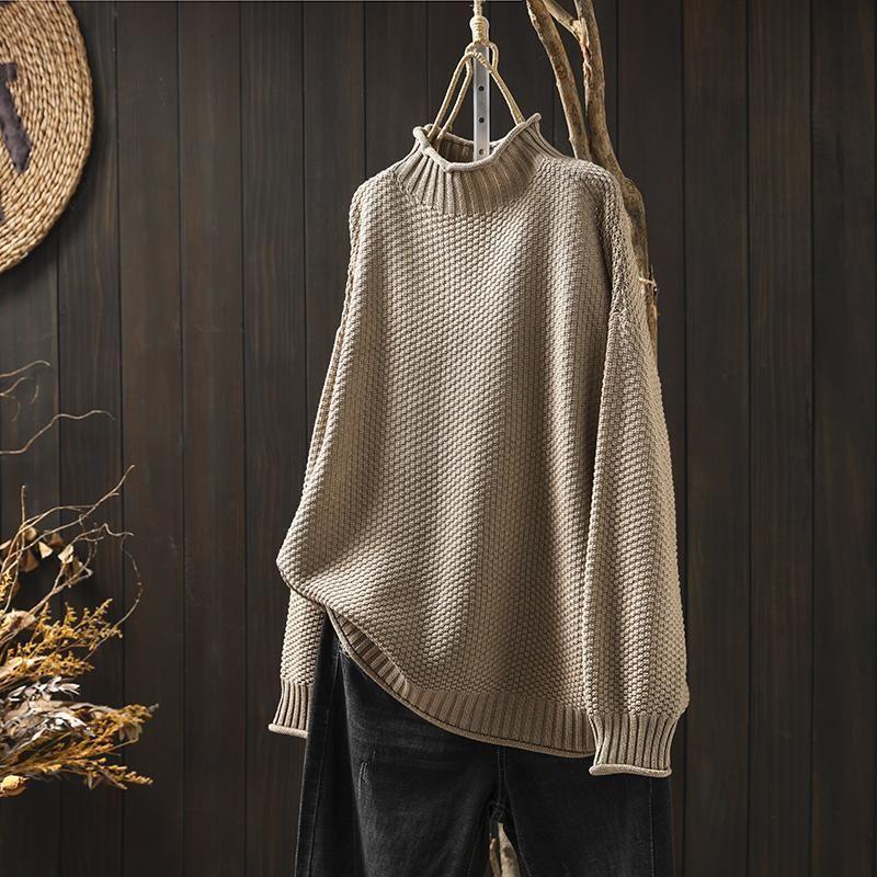 Damen Pullover mit Stehkragen und lässigem Schnitt - 4 - Trendlinie