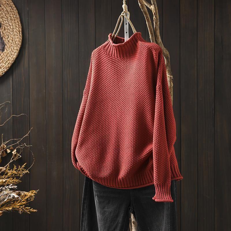 Damen Pullover mit Stehkragen und lässigem Schnitt - 5 - Trendlinie