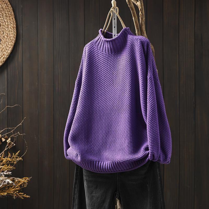 Damen Pullover mit Stehkragen und lässigem Schnitt - 6 - Trendlinie