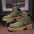 Damen Boots knöchelhoch mit Schnürverschluss und markanter Sohle - 2 - Trendlinie