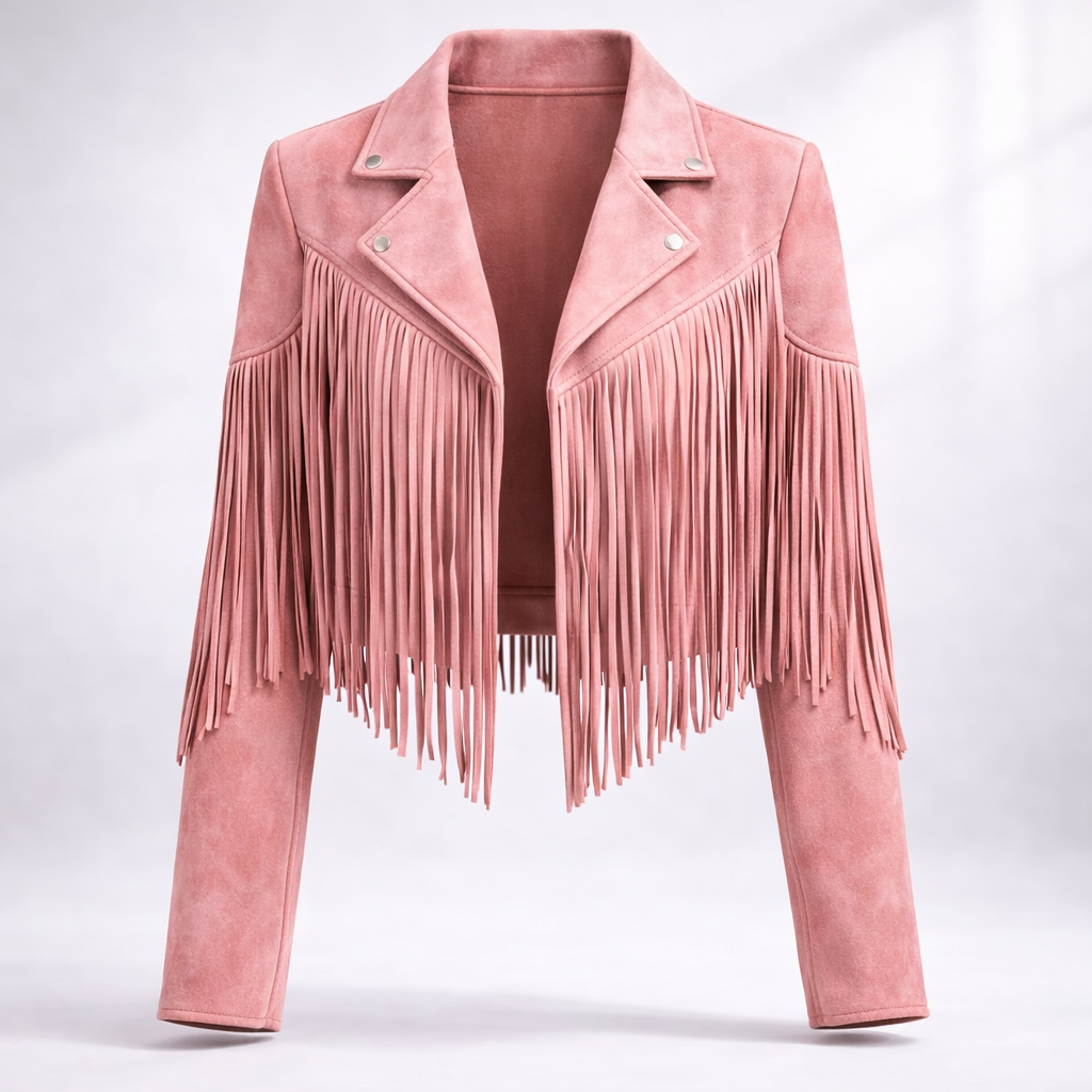 Damen Jacke mit Fransen und tailliertem Schnitt - 11 - Trendlinie