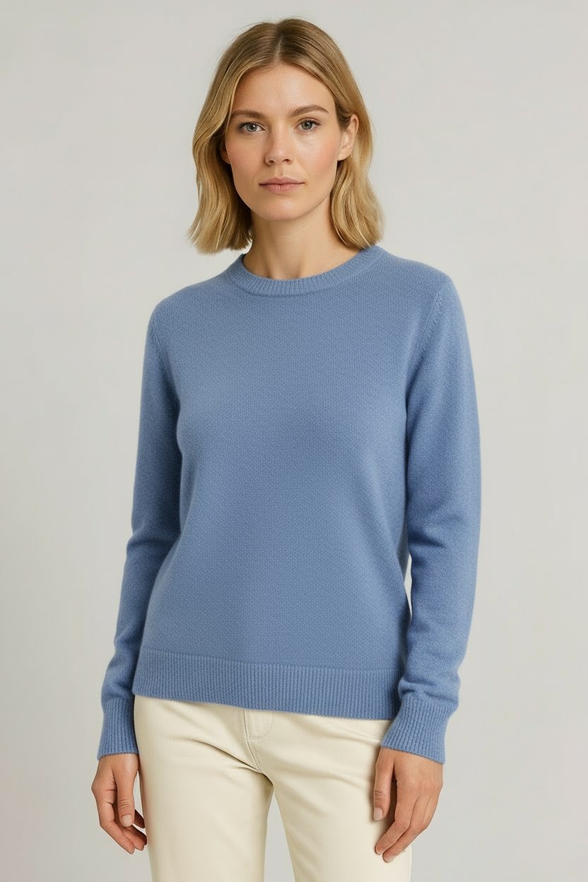 Damen Pullover mit klassischem Rundhals und bequemer Passform - 2 - Trendlinie
