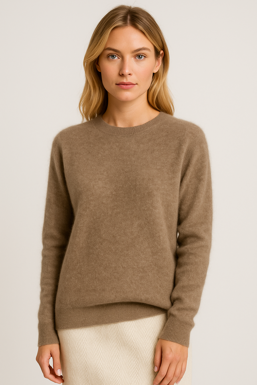 Damen Pullover mit klassischem Rundhals und bequemer Passform - 3 - Trendlinie